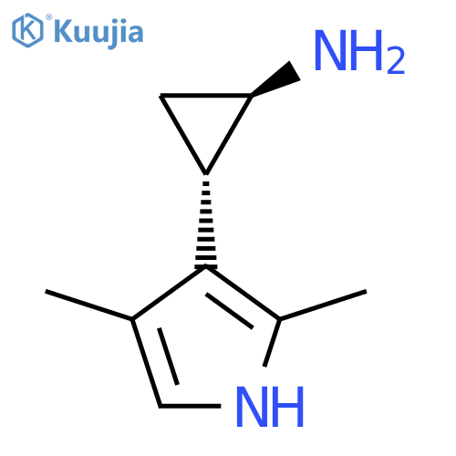 rac-(1R,2S)-2-(2,4-dimethyl-1H-pyrrol-3-yl)cyclopropan-1-amine structure