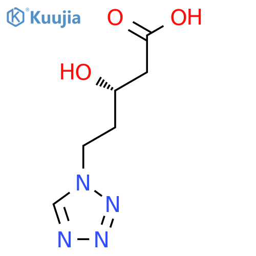 (3S)-3-hydroxy-5-(1H-1,2,3,4-tetrazol-1-yl)pentanoic acid structure