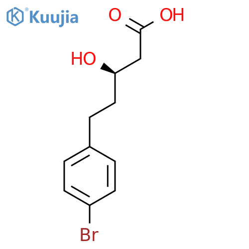 (3R)-5-(4-bromophenyl)-3-hydroxypentanoic acid structure