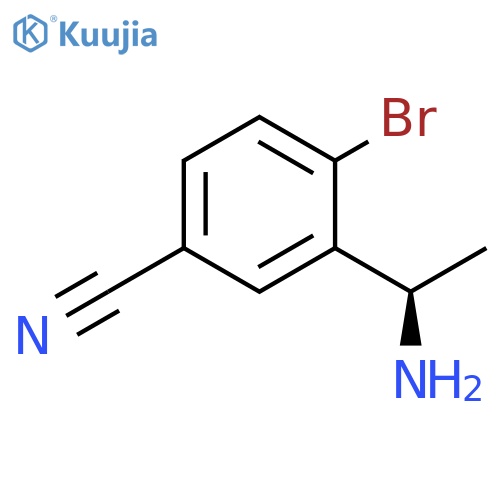 3-(1R)-1-aminoethyl-4-bromobenzonitrile structure