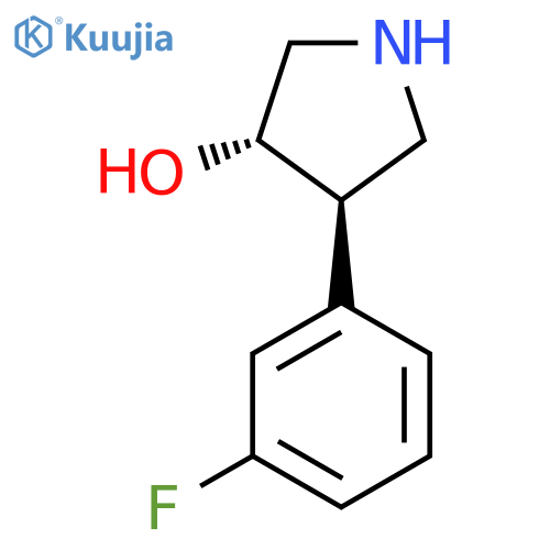 rac-(3R,4S)-4-(3-fluorophenyl)pyrrolidin-3-ol structure