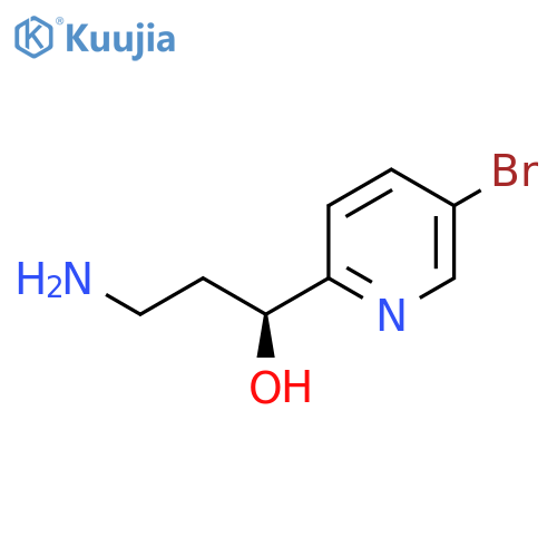 (1S)-3-amino-1-(5-bromopyridin-2-yl)propan-1-ol structure