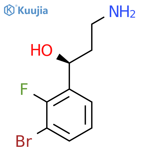 (1S)-3-amino-1-(3-bromo-2-fluorophenyl)propan-1-ol structure