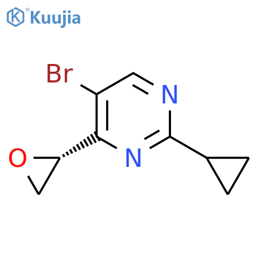 5-bromo-2-cyclopropyl-4-(2R)-oxiran-2-ylpyrimidine structure
