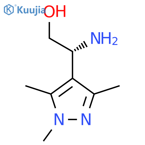 (2R)-2-amino-2-(trimethyl-1H-pyrazol-4-yl)ethan-1-ol structure