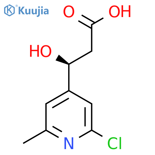 (3S)-3-(2-chloro-6-methylpyridin-4-yl)-3-hydroxypropanoic acid structure