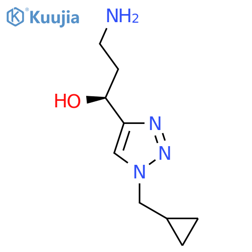 (1S)-3-amino-1-1-(cyclopropylmethyl)-1H-1,2,3-triazol-4-ylpropan-1-ol structure