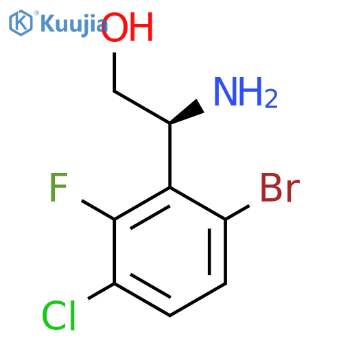 (2S)-2-amino-2-(6-bromo-3-chloro-2-fluorophenyl)ethan-1-ol structure