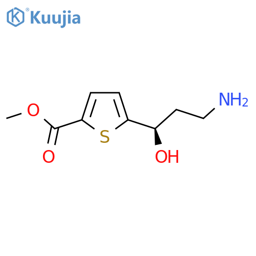 methyl 5-(1R)-3-amino-1-hydroxypropylthiophene-2-carboxylate structure