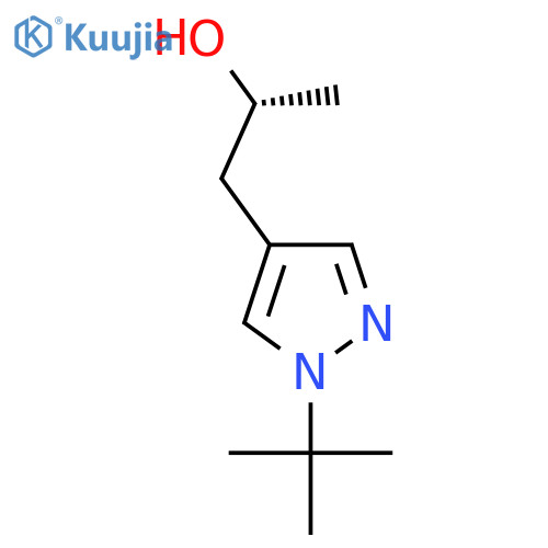 (2R)-1-(1-tert-butyl-1H-pyrazol-4-yl)propan-2-ol structure