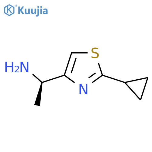 (1R)-1-(2-cyclopropyl-1,3-thiazol-4-yl)ethan-1-amine structure