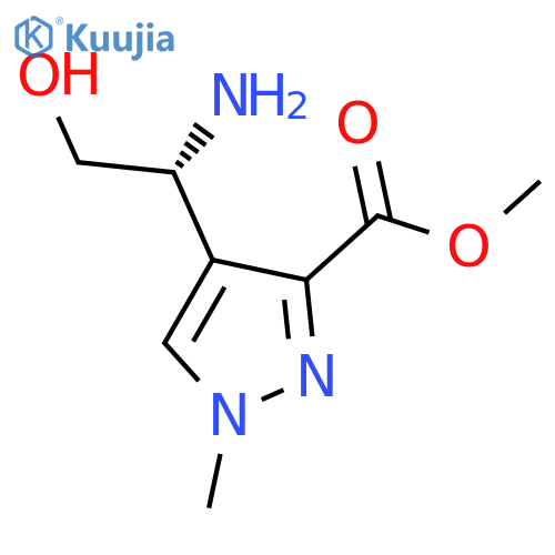 methyl 4-(1R)-1-amino-2-hydroxyethyl-1-methyl-1H-pyrazole-3-carboxylate structure
