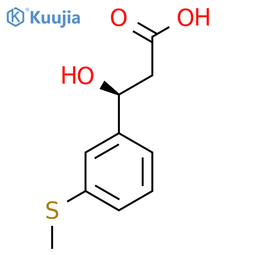 (3S)-3-hydroxy-3-3-(methylsulfanyl)phenylpropanoic acid structure