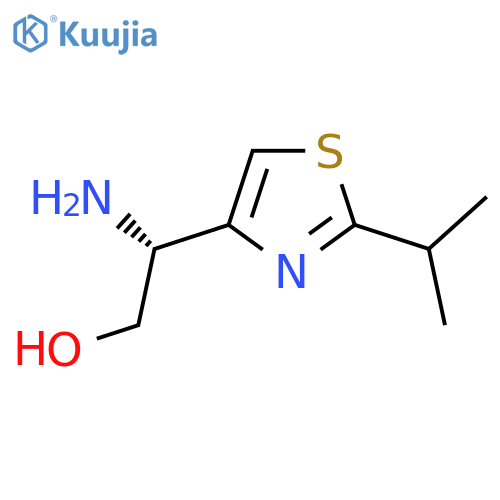 (2R)-2-amino-2-2-(propan-2-yl)-1,3-thiazol-4-ylethan-1-ol structure
