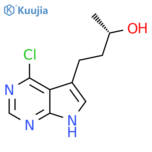 (2S)-4-{4-chloro-7H-pyrrolo2,3-dpyrimidin-5-yl}butan-2-ol structure