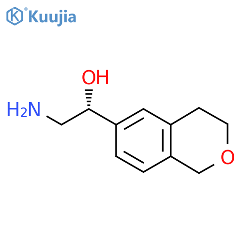 (1R)-2-amino-1-(3,4-dihydro-1H-2-benzopyran-6-yl)ethan-1-ol structure
