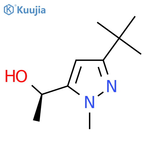 (1R)-1-(3-tert-butyl-1-methyl-1H-pyrazol-5-yl)ethan-1-ol structure