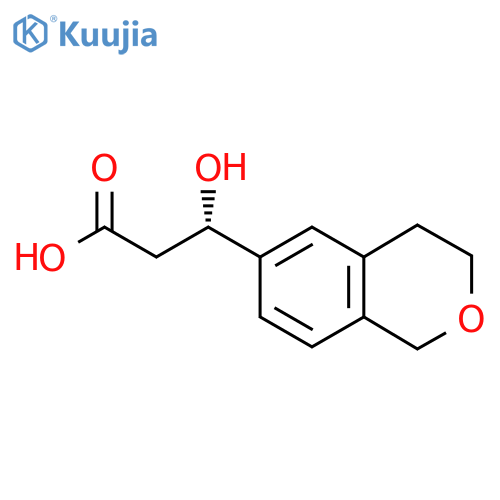 (3S)-3-(3,4-dihydro-1H-2-benzopyran-6-yl)-3-hydroxypropanoic acid structure