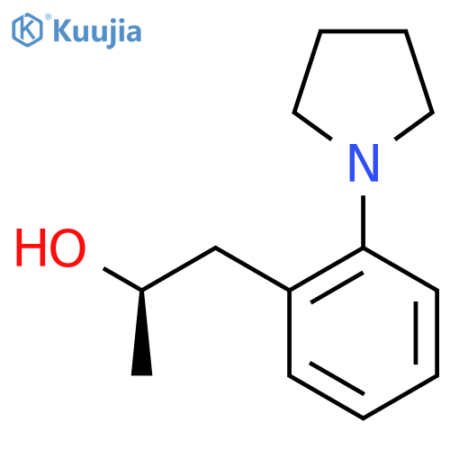 (2R)-1-2-(pyrrolidin-1-yl)phenylpropan-2-ol structure