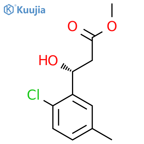 methyl (3R)-3-(2-chloro-5-methylphenyl)-3-hydroxypropanoate structure