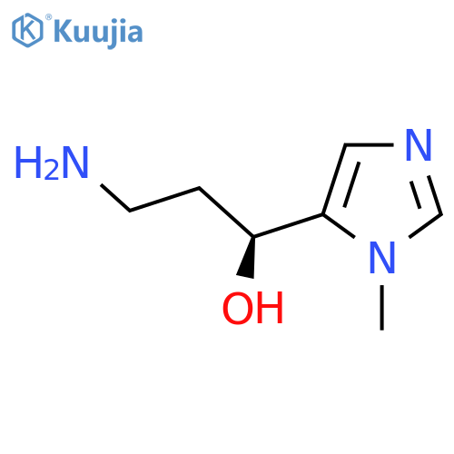 (1S)-3-amino-1-(1-methyl-1H-imidazol-5-yl)propan-1-ol structure