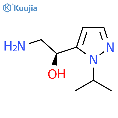 (1S)-2-amino-1-1-(propan-2-yl)-1H-pyrazol-5-ylethan-1-ol structure