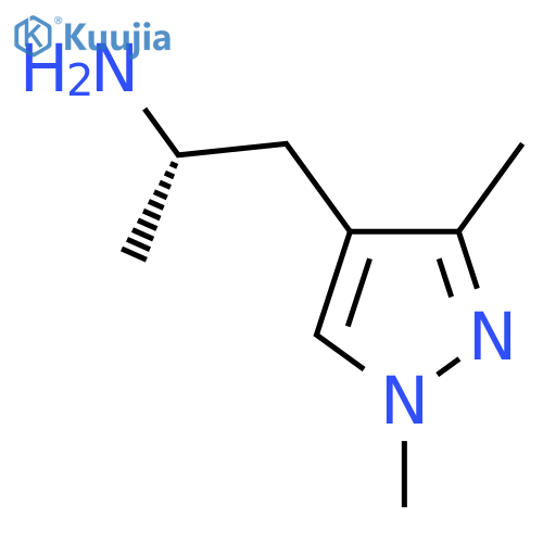 (2S)-1-(1,3-dimethyl-1H-pyrazol-4-yl)propan-2-amine structure