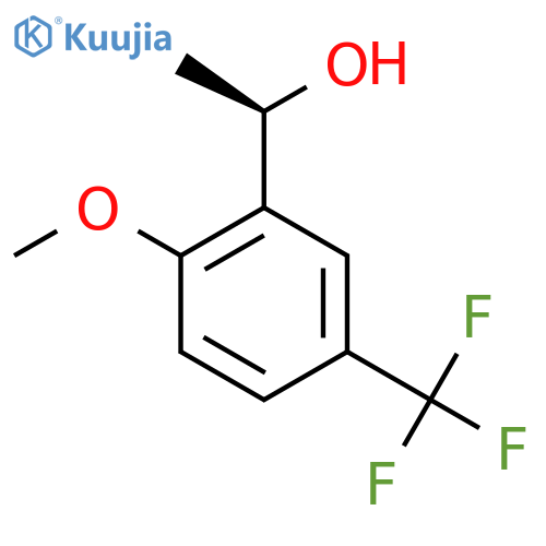 (1R)-1-2-methoxy-5-(trifluoromethyl)phenylethan-1-ol structure