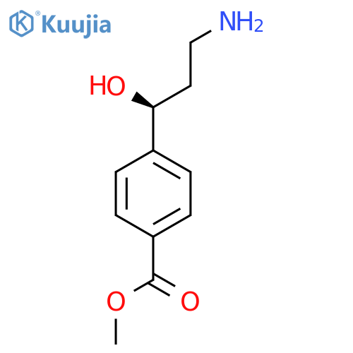 methyl 4-(1S)-3-amino-1-hydroxypropylbenzoate structure