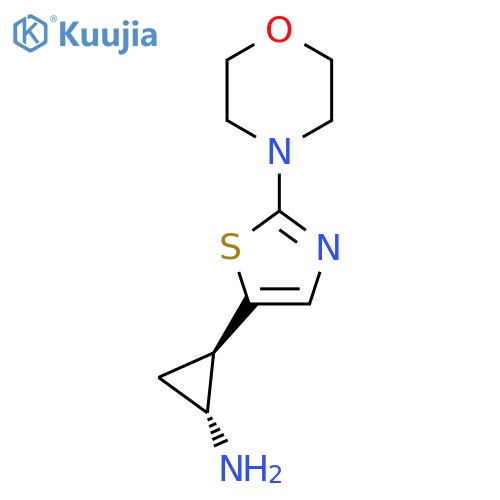 rac-(1R,2R)-2-2-(morpholin-4-yl)-1,3-thiazol-5-ylcyclopropan-1-amine structure