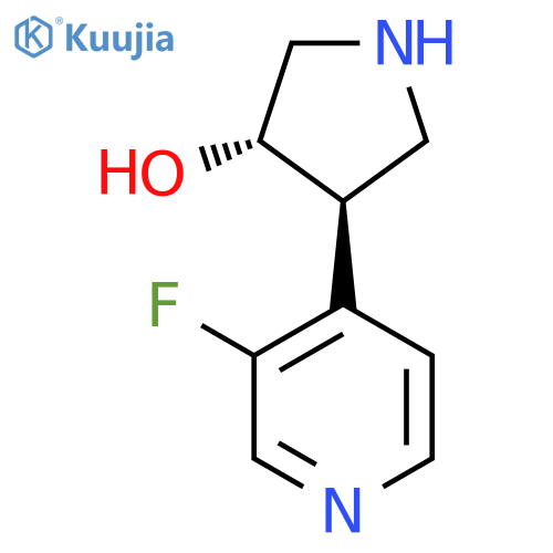rac-(3R,4S)-4-(3-fluoropyridin-4-yl)pyrrolidin-3-ol structure