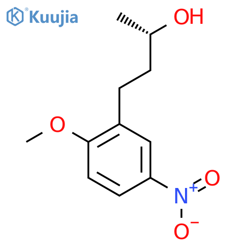 (2S)-4-(2-methoxy-5-nitrophenyl)butan-2-ol structure