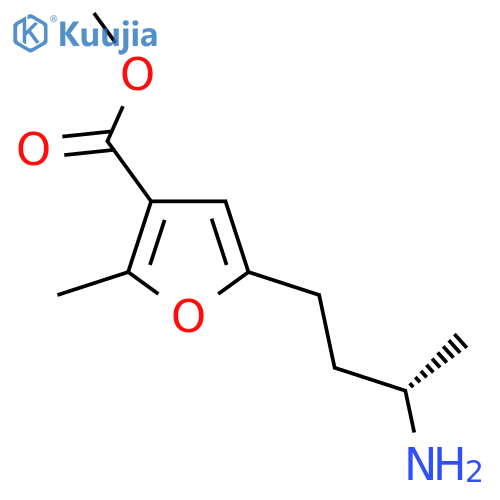 methyl 5-(3S)-3-aminobutyl-2-methylfuran-3-carboxylate structure