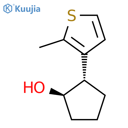 rac-(1R,2S)-2-(2-methylthiophen-3-yl)cyclopentan-1-ol structure