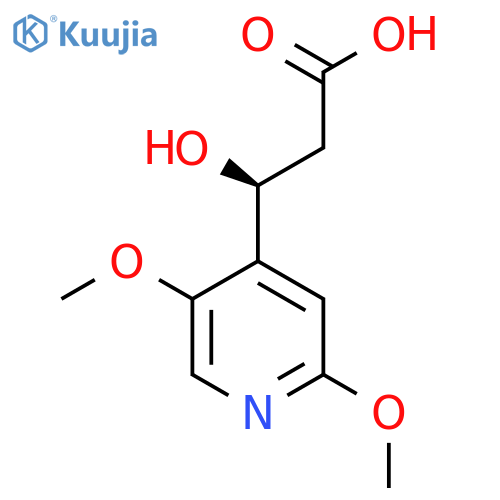 (3S)-3-(2,5-dimethoxypyridin-4-yl)-3-hydroxypropanoic acid structure