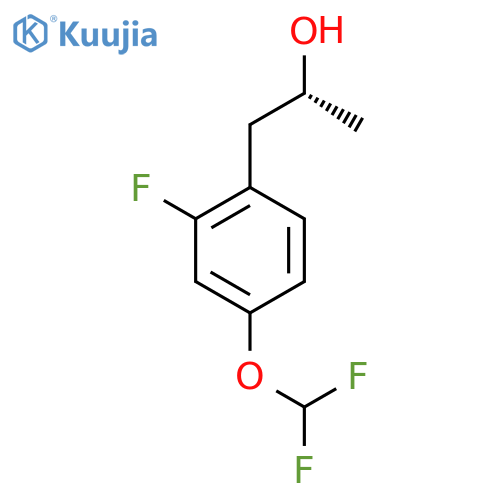 (2R)-1-4-(difluoromethoxy)-2-fluorophenylpropan-2-ol structure