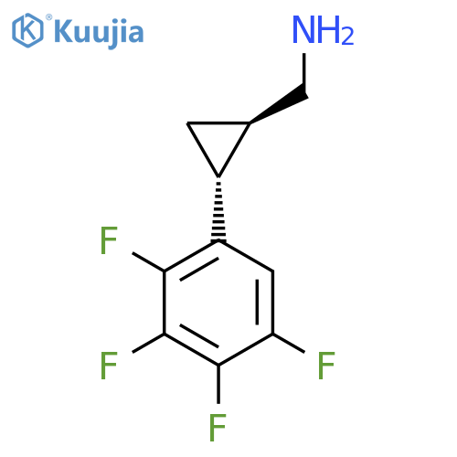 rac-(1R,2R)-2-(2,3,4,5-tetrafluorophenyl)cyclopropylmethanamine structure