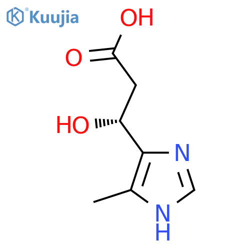 (3R)-3-hydroxy-3-(4-methyl-1H-imidazol-5-yl)propanoic acid structure