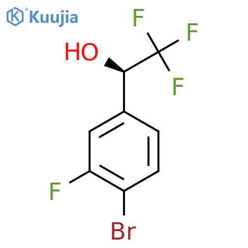 (1R)-1-(4-bromo-3-fluorophenyl)-2,2,2-trifluoroethan-1-ol structure