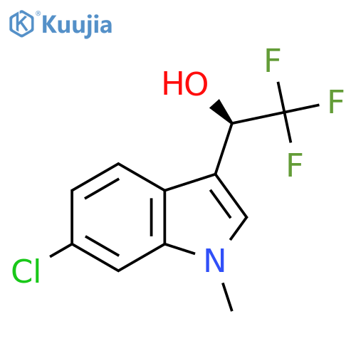 (1R)-1-(6-chloro-1-methyl-1H-indol-3-yl)-2,2,2-trifluoroethan-1-ol structure