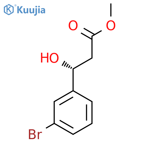 methyl (3R)-3-(3-bromophenyl)-3-hydroxypropanoate structure