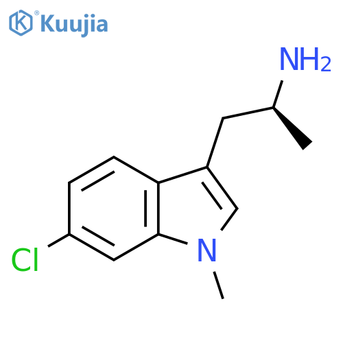 (2S)-1-(6-chloro-1-methyl-1H-indol-3-yl)propan-2-amine structure