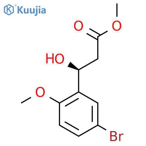 methyl (3S)-3-(5-bromo-2-methoxyphenyl)-3-hydroxypropanoate structure