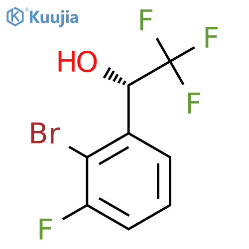 (1S)-1-(2-bromo-3-fluorophenyl)-2,2,2-trifluoroethan-1-ol structure