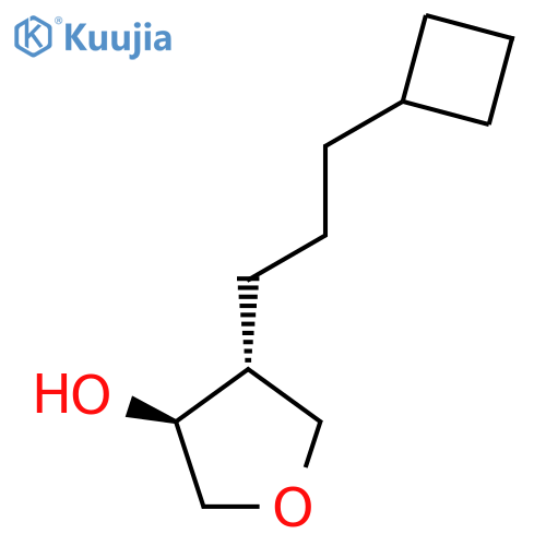 rac-(3R,4S)-4-(3-cyclobutylpropyl)oxolan-3-ol structure