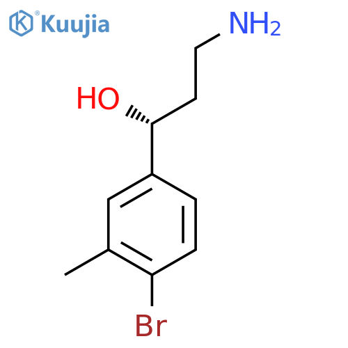 (1R)-3-amino-1-(4-bromo-3-methylphenyl)propan-1-ol structure