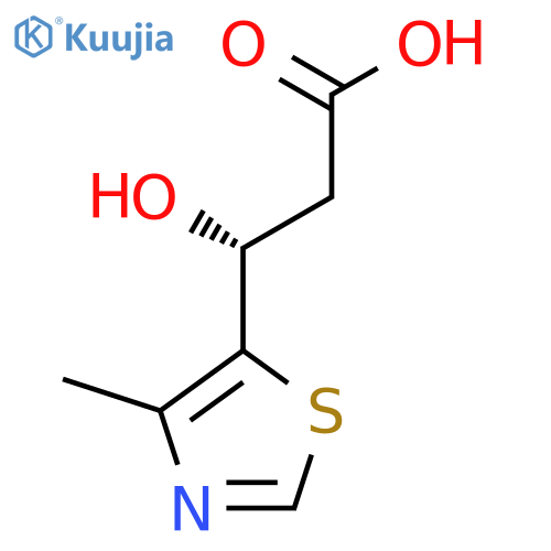 (3R)-3-hydroxy-3-(4-methyl-1,3-thiazol-5-yl)propanoic acid structure
