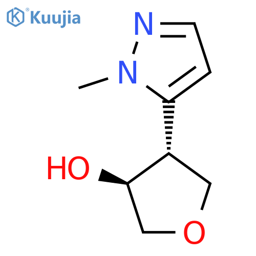 rac-(3R,4S)-4-(1-methyl-1H-pyrazol-5-yl)oxolan-3-ol structure