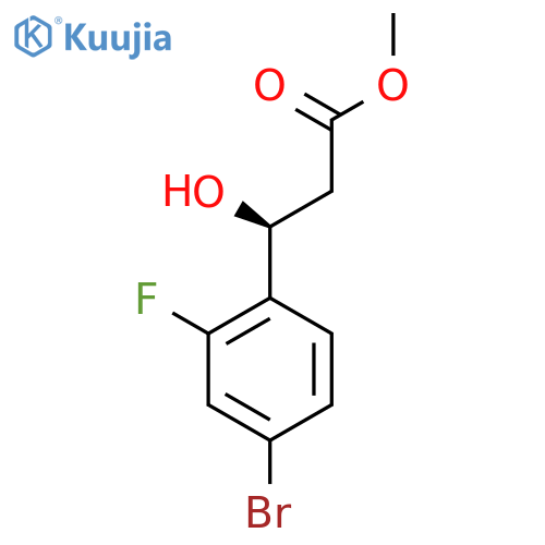 methyl (3S)-3-(4-bromo-2-fluorophenyl)-3-hydroxypropanoate structure