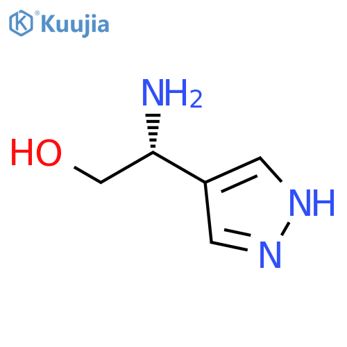 (2R)-2-amino-2-(1H-pyrazol-4-yl)ethan-1-ol structure